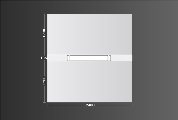 廚衛頂極簡主義2400（1200+1200）線型136